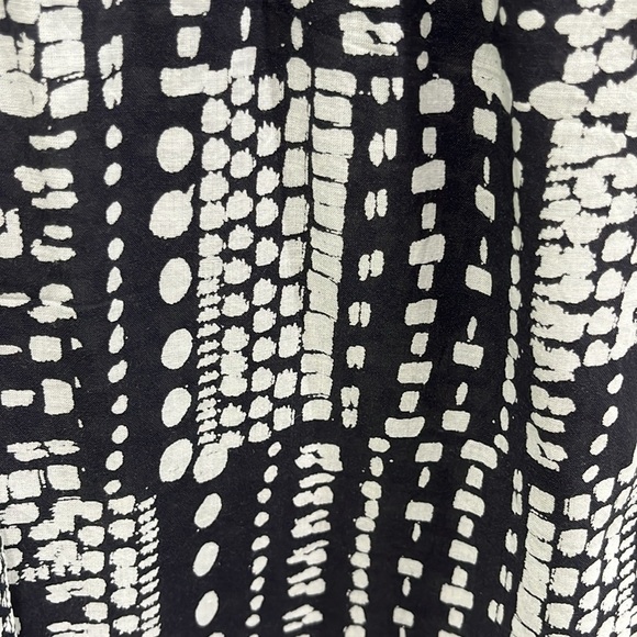 Velvet by Graham & Spencer Patterned Button Down Shirt Dress Grey & Cream Sz S - Picture 7 of 11